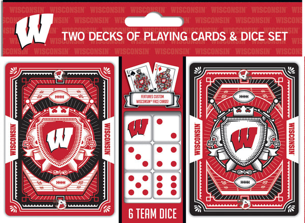 Wisconsin Badgers - 2-pack Playing Cards & Dice Set