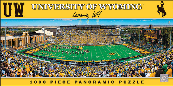 Wyoming Cowboys 1000pc Panoramic Puzzle - 50yd line