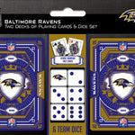 Baltimore Ravens - 2-Pack Playing Cards & Dice Set