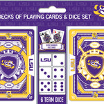 LSU Tigers - 2-Pack Playing Cards & Dice Set