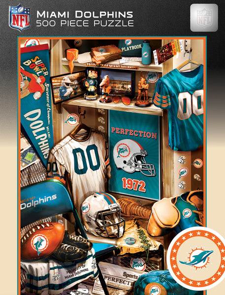 Miami Dolphins - Locker Room 500 Piece Jigsaw Puzzle