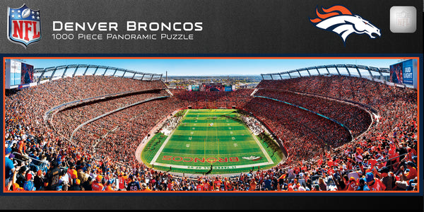Denver Broncos 1000pc Panoramic Puzzle - End Zone