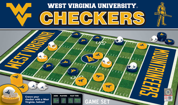 West Virginia Mountaineers Checkers Board Game