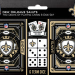 New Orleans Saints - 2-Pack Playing Cards & Dice Set