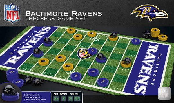Baltimore Ravens Checkers Board Game