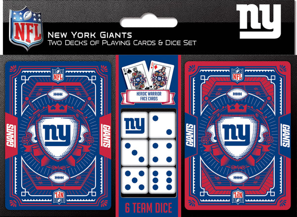 New York Giants 2-pack Playing Cards & Dice Set