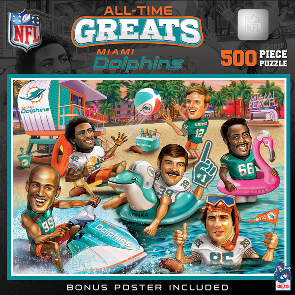 Miami Dolphins - All Time Greats 500 Piece Jigsaw Puzzle