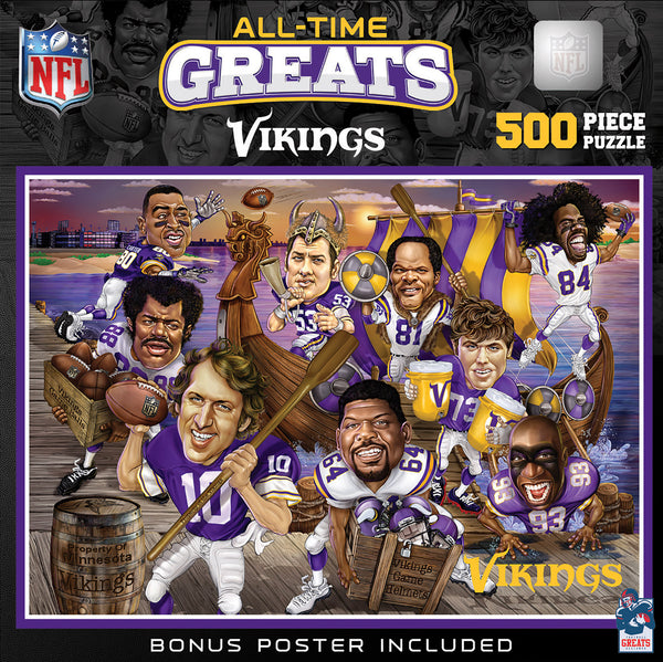 Minnesota Vikings - All Time Greats 500 Piece Jigsaw Puzzle