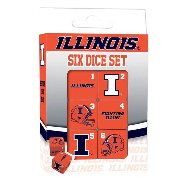 Illinois Fighting Illinois Dice Set