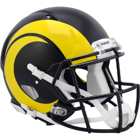 Los Angeles Rams 🐏⚫ 2025 Rivalries Riddell Speed Authentic Full Size Helmet - Midnight Mode