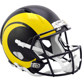 Los Angeles Rams 🐏🟡 2025 Rivalries Riddell Speed Replica Full Size Helmet - Midnight Mode