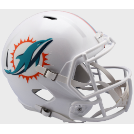 Miami Dolphins 🏈🐬 Riddell Speed Replica Full-Size NFL Helmet - South Florida Pride