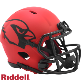Arizona Cardinals 🔥🏈 RAVE Alternate Riddell Speed Mini Football Helmet – Matte Scarlet & Black Edition