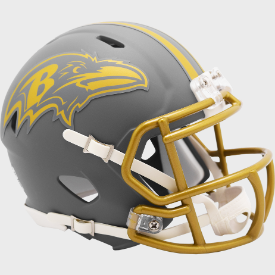 Baltimore Ravens SLATE Riddell Speed Mini Football Helmet
