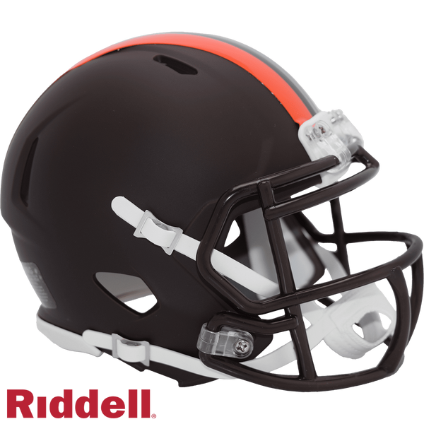Cleveland Browns 🟤 2025 Alternate Riddell Speed Mini Football Helmet – Matte Brown Boldness