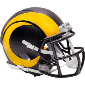 Los Angeles Rams 🐏🏈 2025 Rivalries Riddell Speed Mini Football Helmet - Midnight Mode