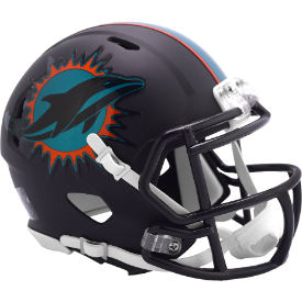 Miami Dolphins 🐬🟠 2025 Rivalries Riddell Speed Mini Helmet - 305 Underwater