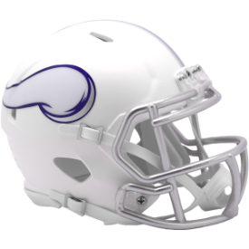 Minnesota Vikings ❄️ 2024 Winter Warrior Alternate Riddell Speed Mini Football Helmet – Matte White & Silver Edition