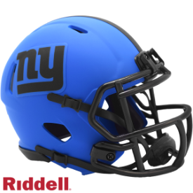 New York Giants 🔷 RAVE Alternate Riddell Speed Mini Football Helmet – Stealth Blue Edition