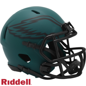 Philadelphia Eagles 🦅 RAVE Alternate Riddell Speed Mini Football Helmet – Midnight Wings Edition