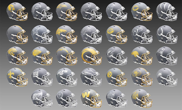NFL AFC Conference Riddell Speed Mini Football Helmet - Set of 16