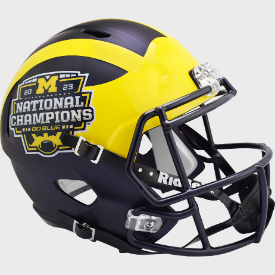 Michigan Wolverines 2023 National Champions Riddell Speed Replica Full Size Football Helmet