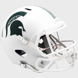 Michigan State Spartans Matte White Riddell Speed Replica Full Size Football Helmet
