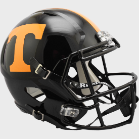 Tennessee Volunteers Dark Mode Black Riddell Speed Replica Full Size Football Helmet