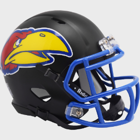 Kansas Jayhawks Black Riddell Speed Mini Football Helmet