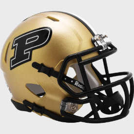 Purdue Boilermakers Gold Riddell Revolution Speed Mini Football Helmet