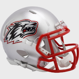 New Mexico Lobos Silver Riddell Speed Mini Football Helmet