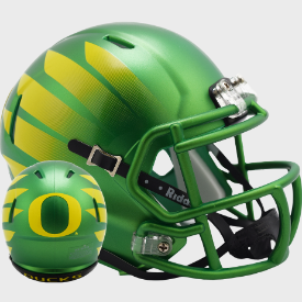 Oregon Ducks Painted Wings Riddell Speed Mini Football Helmet