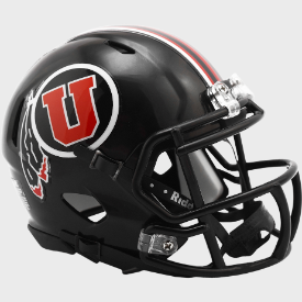 Utah Utes Black Riddell Speed Mini Football Helmet