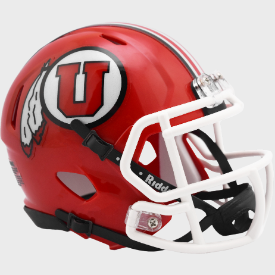 Utah Utes Radiant Red Riddell Speed Mini Football Helmet