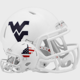 West Virginia Mountaineers Stars and Stripes Riddell Speed Mini Football Helmet