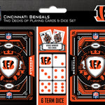 Cincinnati Bengals - 2-Pack Playing Cards & Dice Set