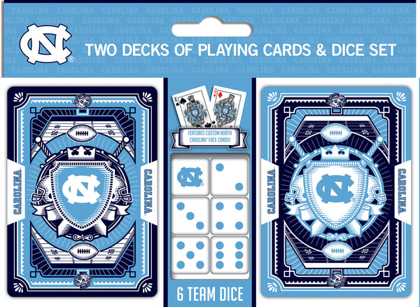 North Carolina Tar Heels - 2-Pack Playing Cards & Dice Set