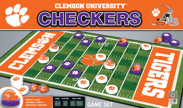 Clemson Tigers Checkers Board Game