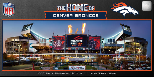 Denver Broncos 1000pc Panoramic Puzzle - Stadium View