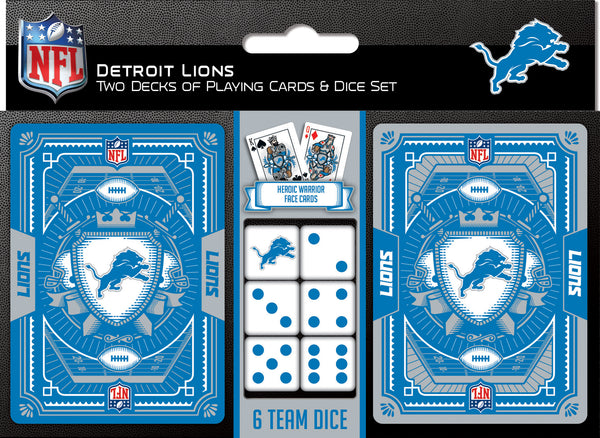 Detroit Lions - 2-Pack Playing Cards & Dice Set