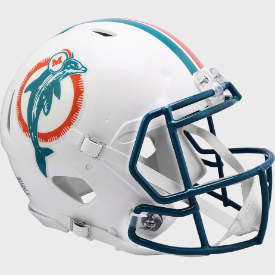 Miami Dolphins Riddell Speed Throwback 80-96 Authentic Full Size Football Helmet