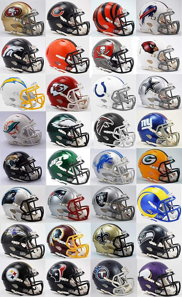 NFL Riddell Speed Replica Full-Size Football Helmet - Set of 32
