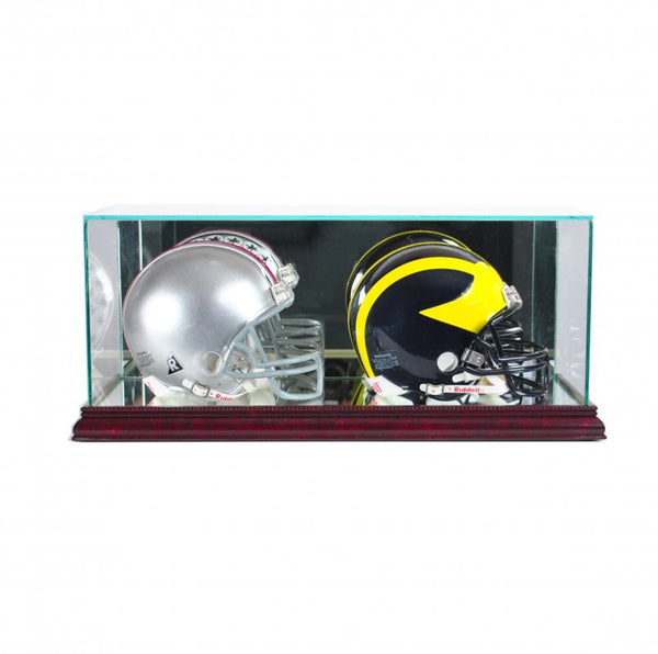Double Mini Football Helmet Display Case