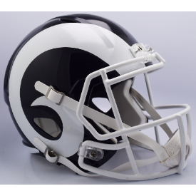 Los Angeles Rams 🐏🏈 White Horn Riddell Speed Authentic Full Size Helmet - Ram Fam