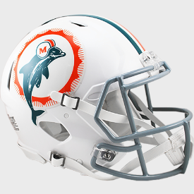 Miami Dolphins Tribute Riddell Speed Authentic Full Size Football Helmet