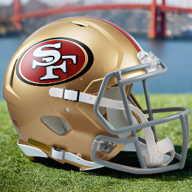 San Francisco 49ers Riddell Speed Authentic Full Size Football Helmet