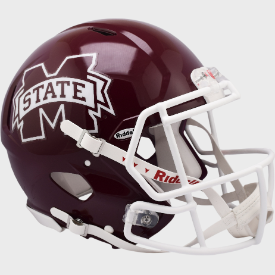 Mississippi State Bulldogs M State Riddell Speed Authentic Full Size Football Helmet
