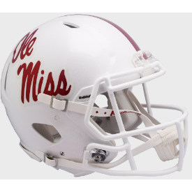 Mississippi (Ole Miss) Rebels White Metallic Riddell Speed Authentic Full Size Football Helmet