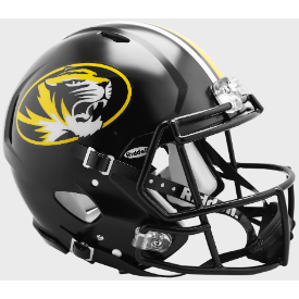 Missouri Tigers Anodized Black Riddell Speed Authentic Full Size Football Helmet