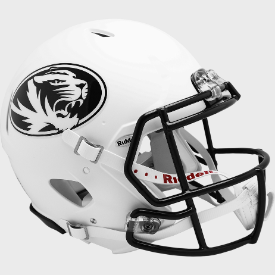 Missouri Tigers Matte White Riddell Speed Authentic Full Size Football Helmet
